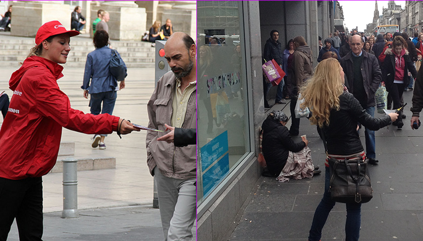 Street Promotions and Hand to Hand Distribution in Manchester